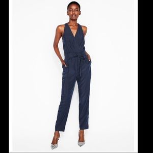 NWT Express belted surplice jumpsuit